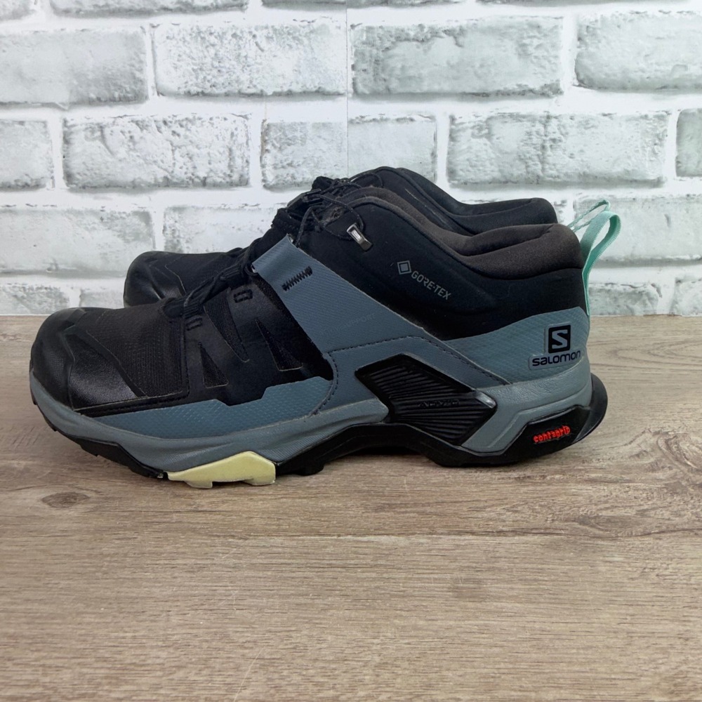 Salomon X Ultra 4 GTX Gore-Tex Hiking Shoes Black Stormy Weather Women 8.5 - Picture 2 of 8